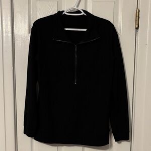 Women’s Black Half-Zip Pullover, Size Medium, Smoke Free Home